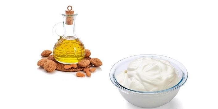 ماسك الزبادي مع الترمس المطحون وزيت اللوز