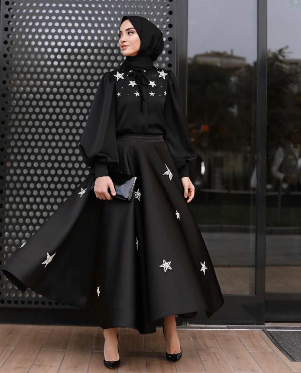فساتين سهرة منفوشة للمحجبات