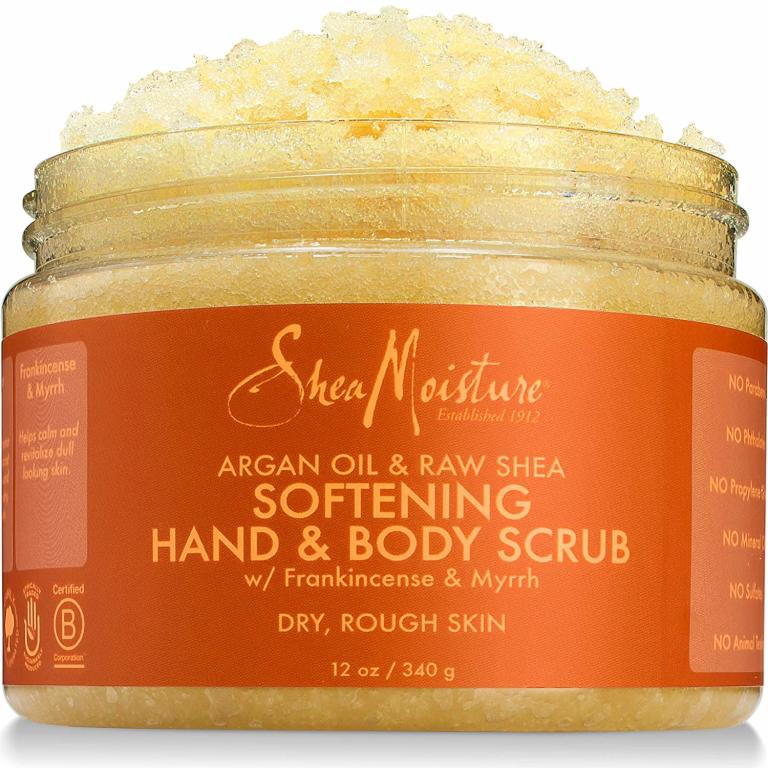 كريم مقشّر Shea Moisture Argan oil & Raw Shea Softening