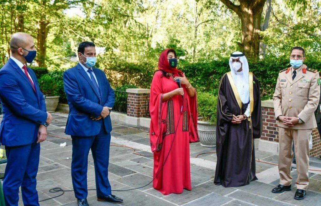 وحضر الاحتفال منسوبو السفارة والملاحق الفنية التابعة لها