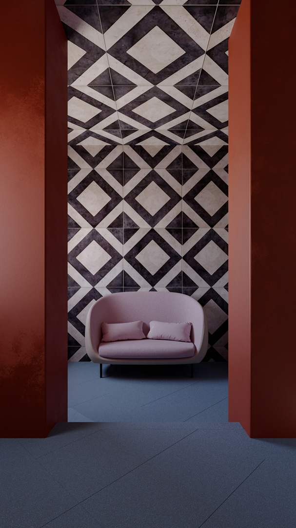 ورق جدران هندسيّ النقوش