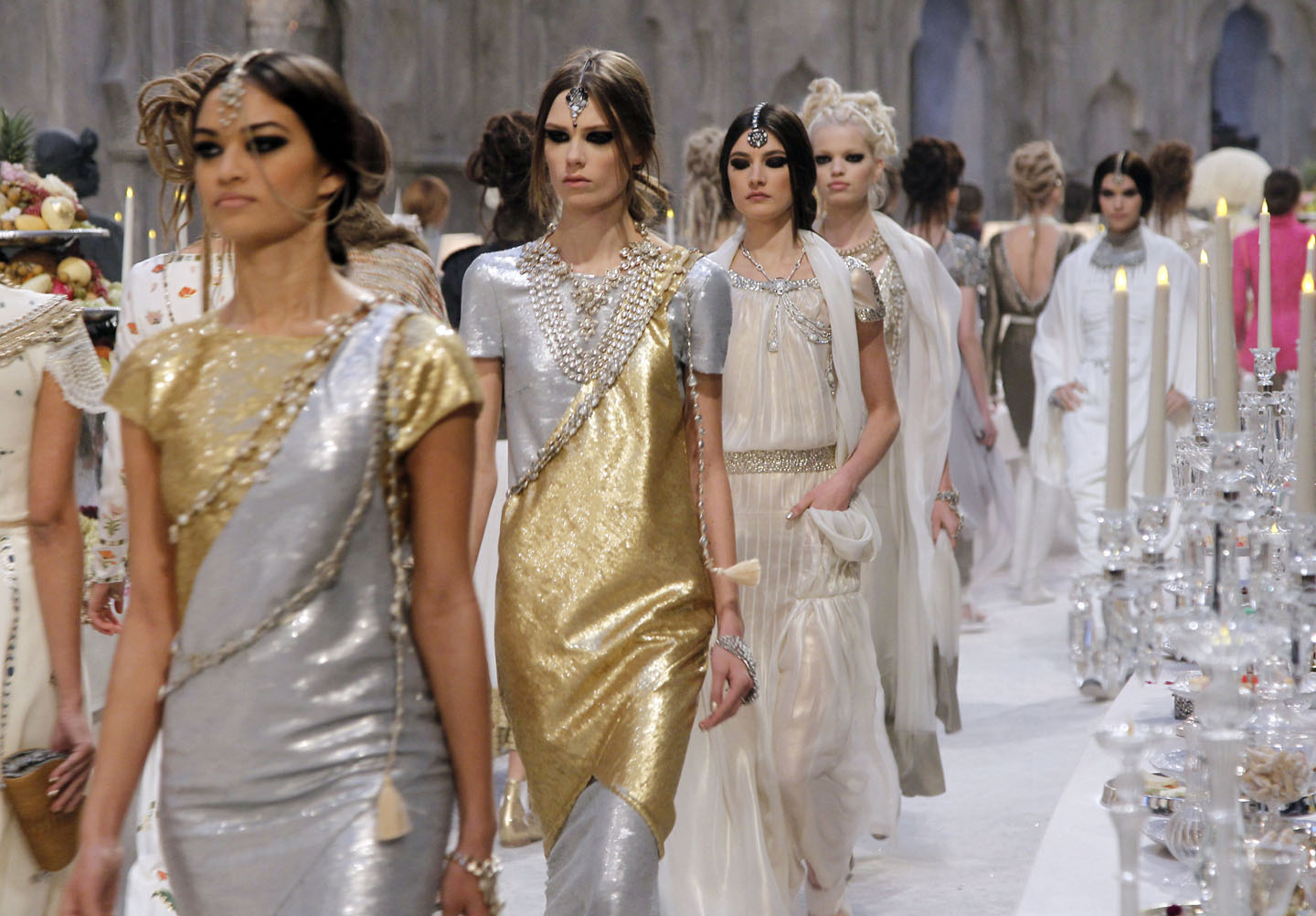 مجموعة شانيل Chanel، ما قبل الخريف 2012، بعنوان Paris-Bombay (المصدر: Francois Guillot / AFP).