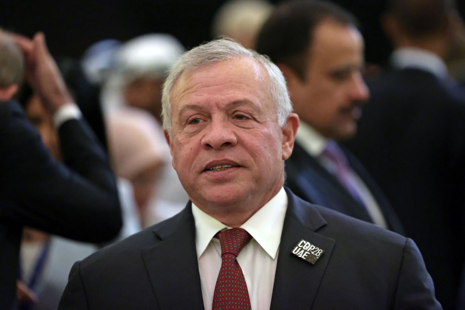 الملك عبد الله الثاني بن الحسين في دبي، الإمارات العربية المتحدة (King Abdullah II bin Al-Hussein in Dubai, United Arab Emirates). مصدر الصورة: Chris Jackson/Getty Images