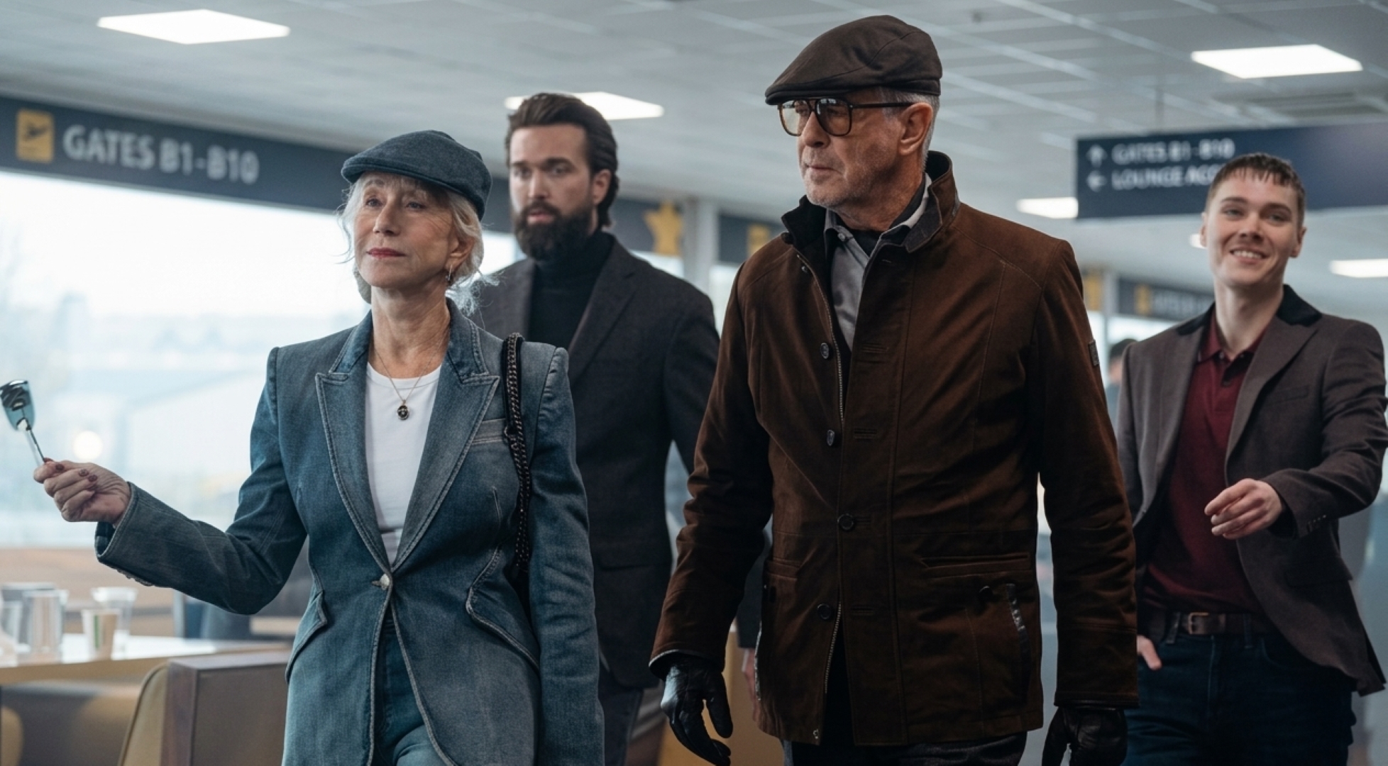 Helen Mirren as Maeve Harrigan and Pierce Brosnan as Conrad Harrigan in season 2 of ‘MobLand.’- Luke Varley/Paramount+