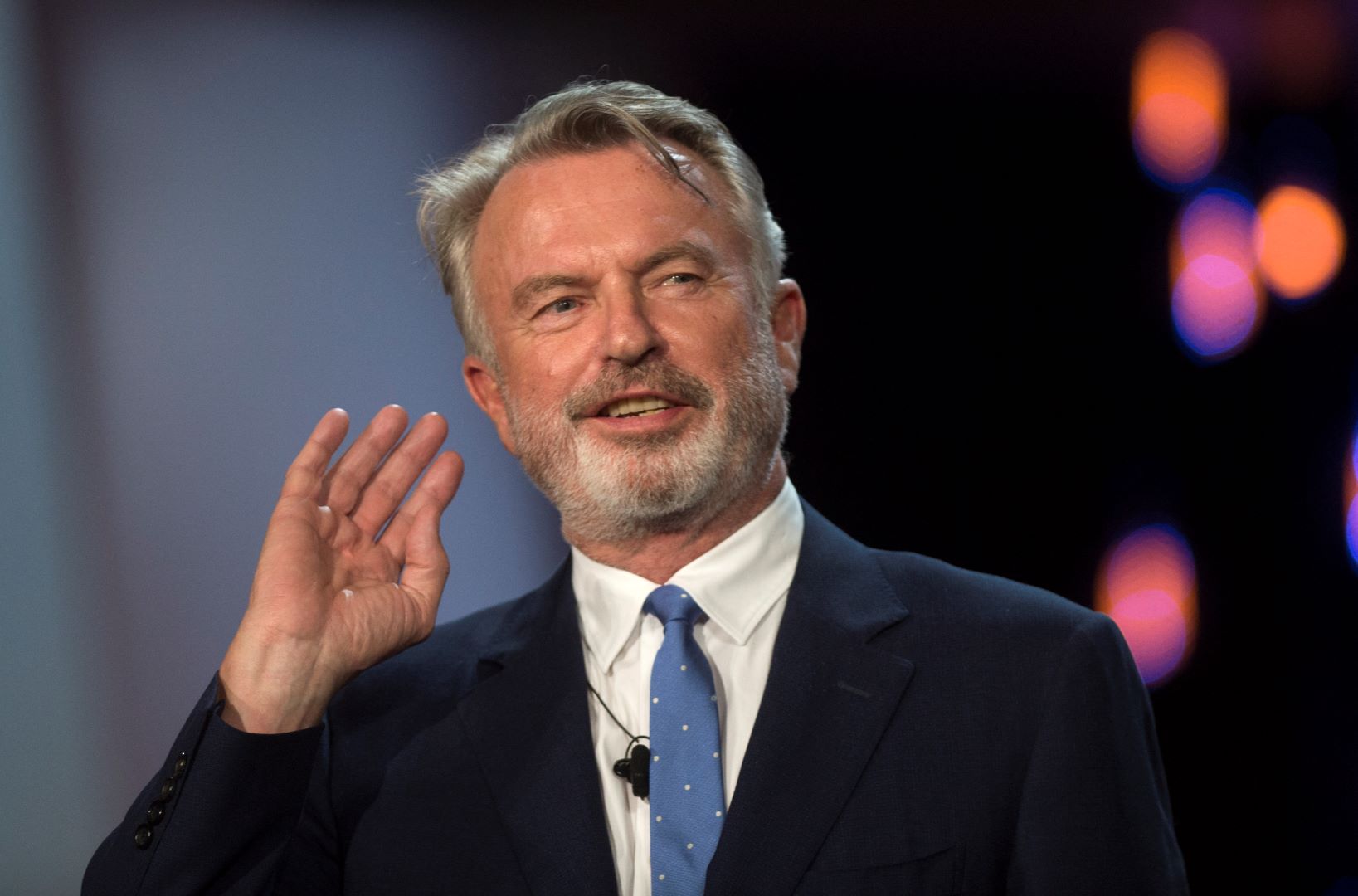 سام نيل Sam Neill في مهرجان سان سيباستيان السينمائي. مصدر الصورة: ANDER GILLENEA / AFP