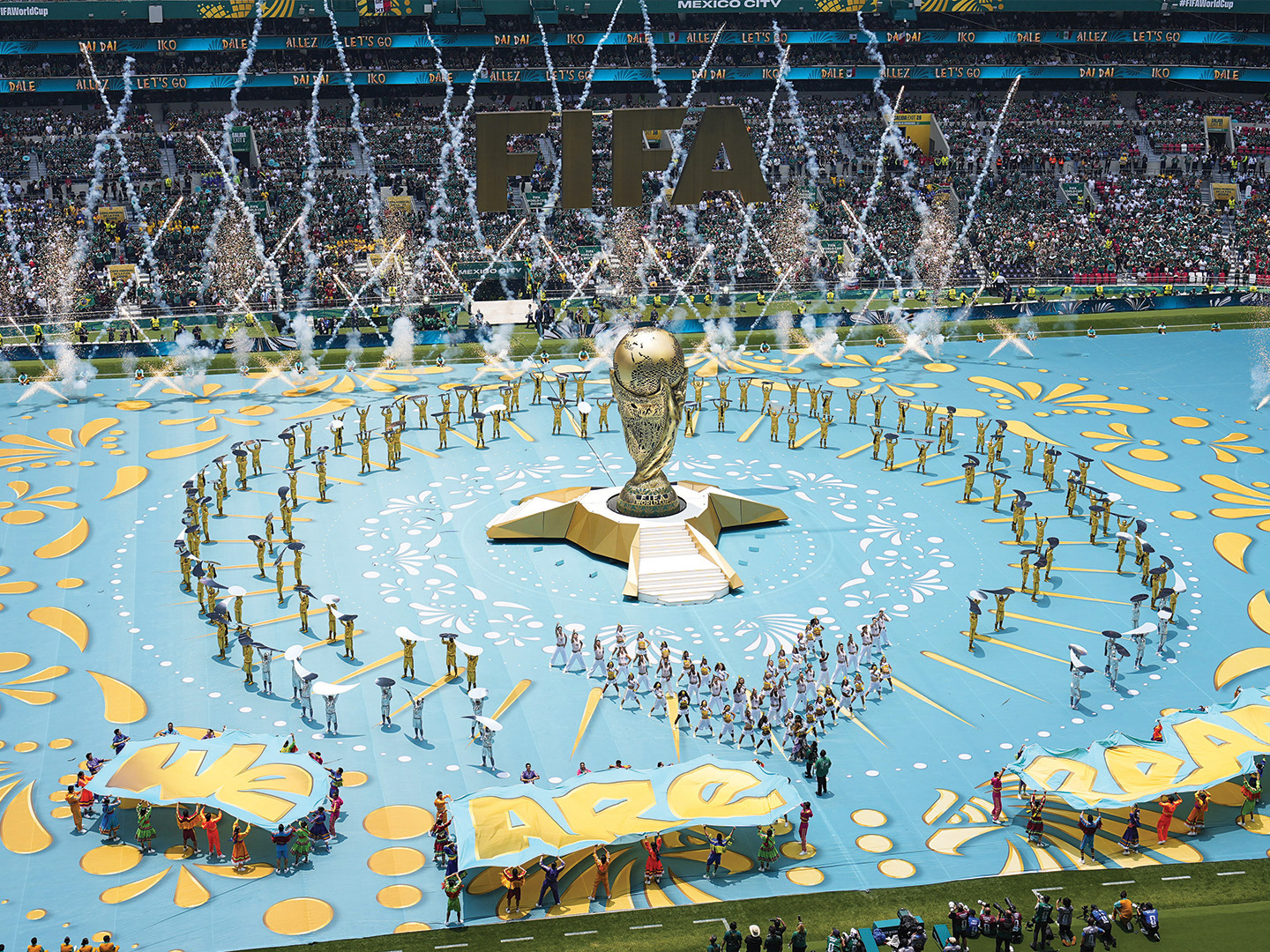 من حفل افتتاح بطولة كأس العالم في المكسيك (المصدر: Kyodo News via Getty Images)