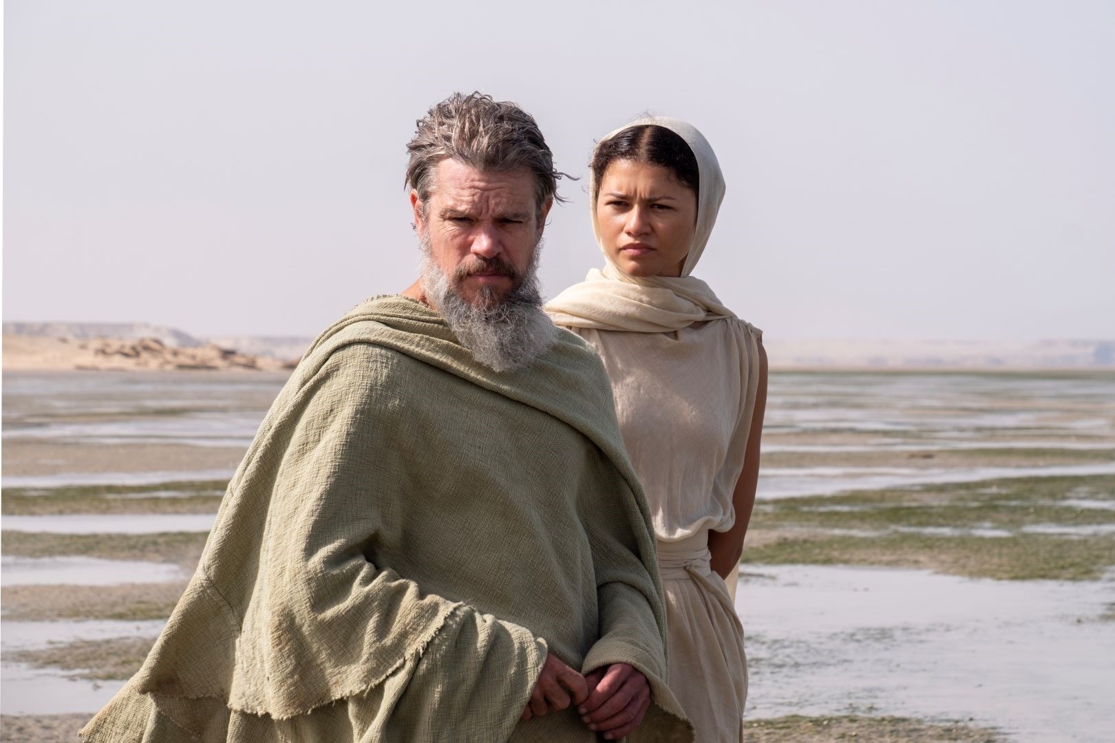مات ديمون وزندايا من فيلم The Odyssey - مصدر الصورة: شركة NBCUniversal