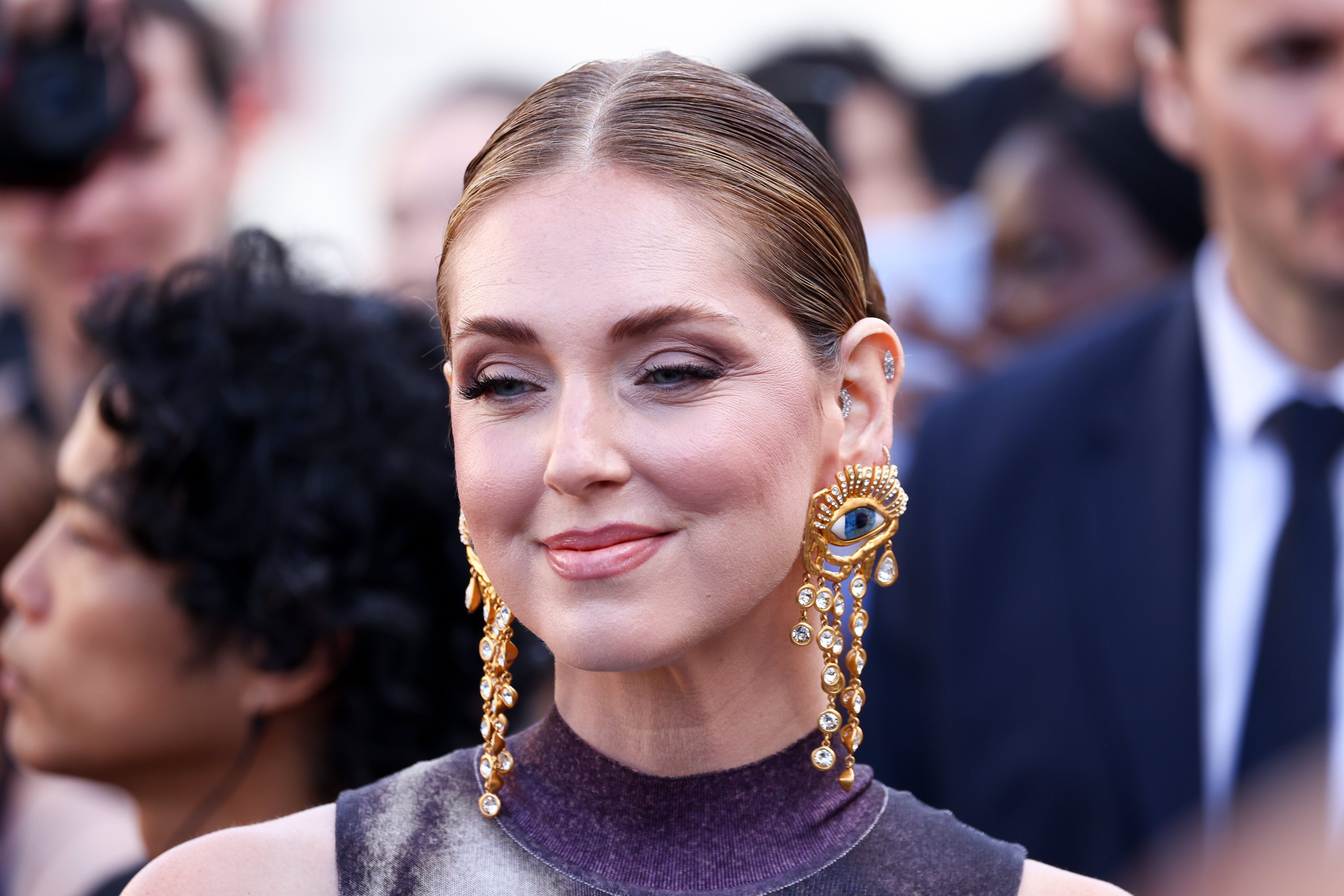 كيارا فيراني Chiara Ferragni في عرض دار سكياباريللي Schiaparelli في باريس لخريف وشتاء 2026 -2027(مصدر الصورة: Marc Piasecki/WireImage)