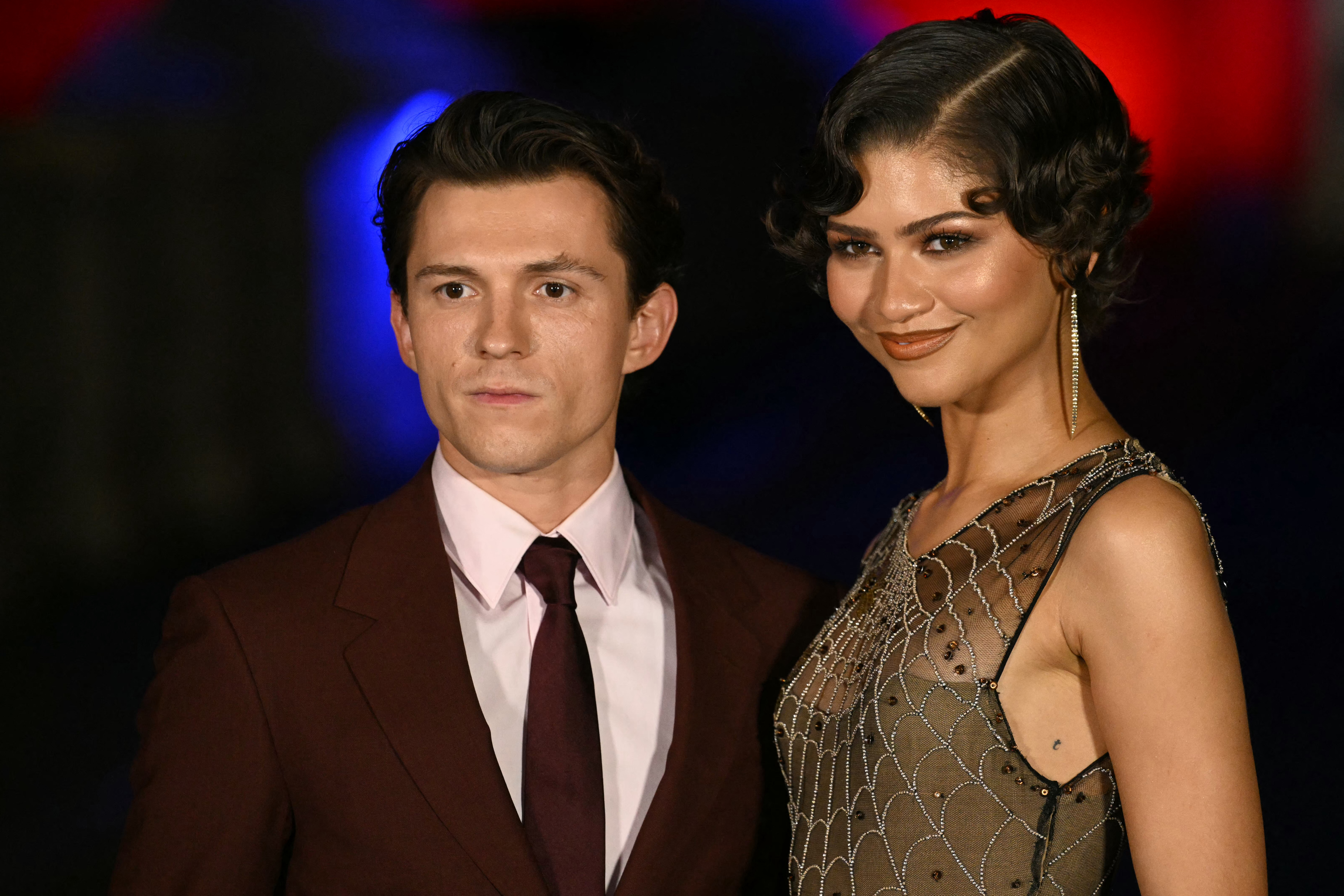 زندايا Zendaya وتوم هولاند Tom Holland - Photo by Andreas SOLARO / AFP