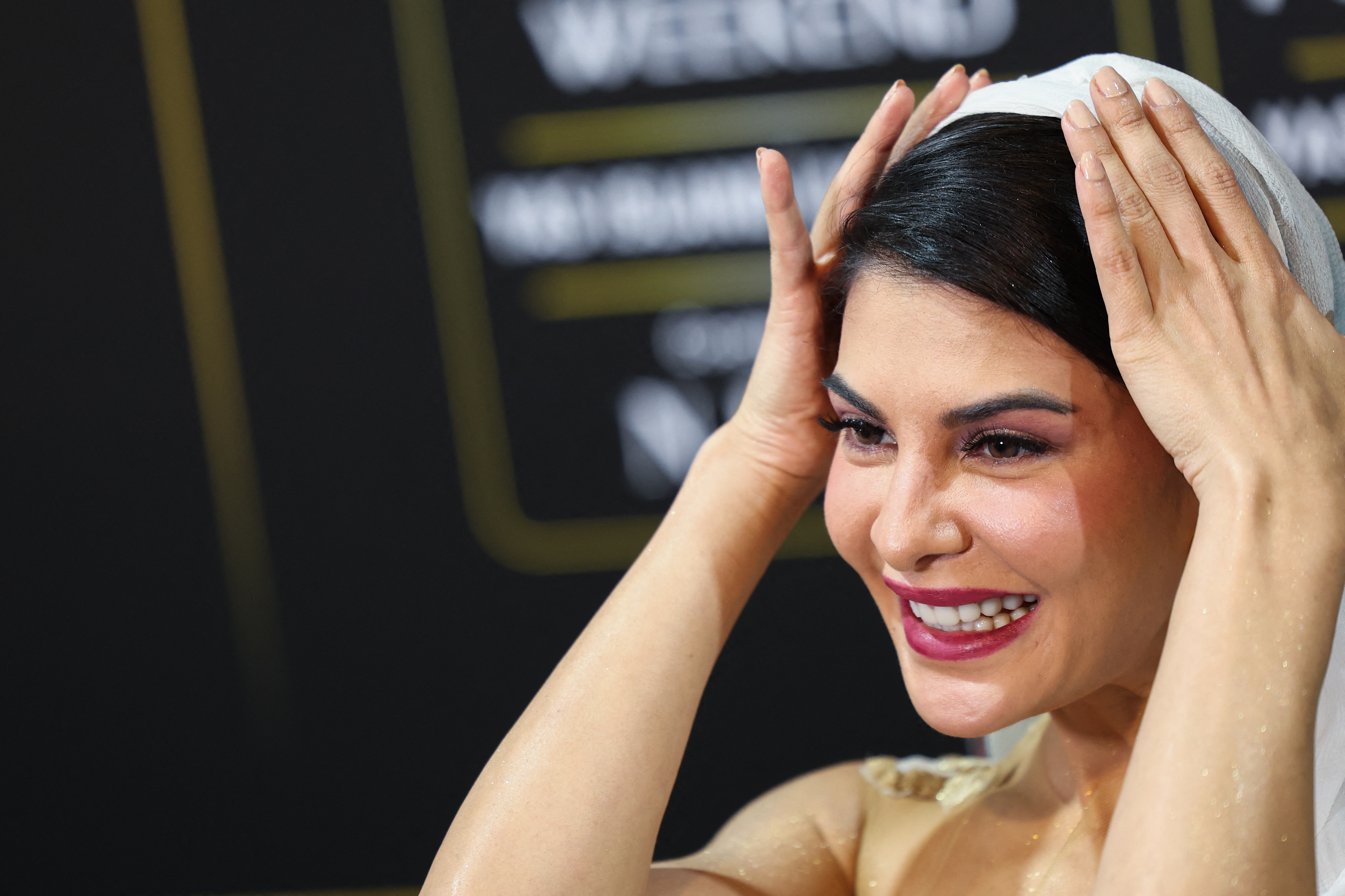 جاكلين فيرنانديز في أبو ظبي Jacqueline Fernandez in Abu Dhabi. مصدر الصورة: Giuseppe CACACE / AFP