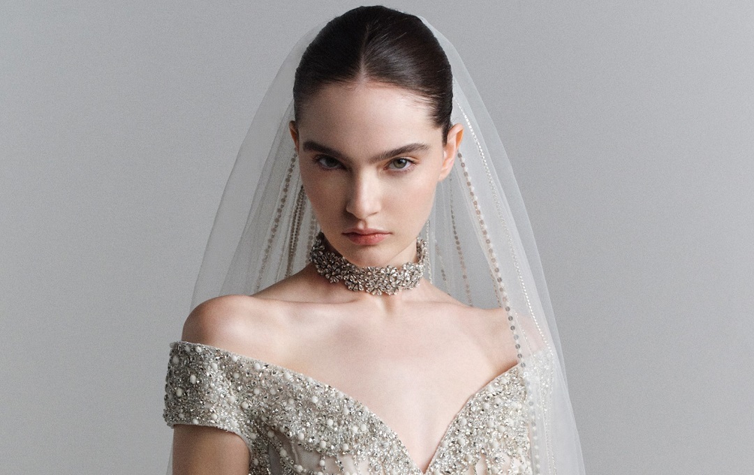 من عرض إيلي صعب Elie Saab لمجموعة عروس ربيع وصيف 2027- الصورة من LaunchmetricsSpotlight © 