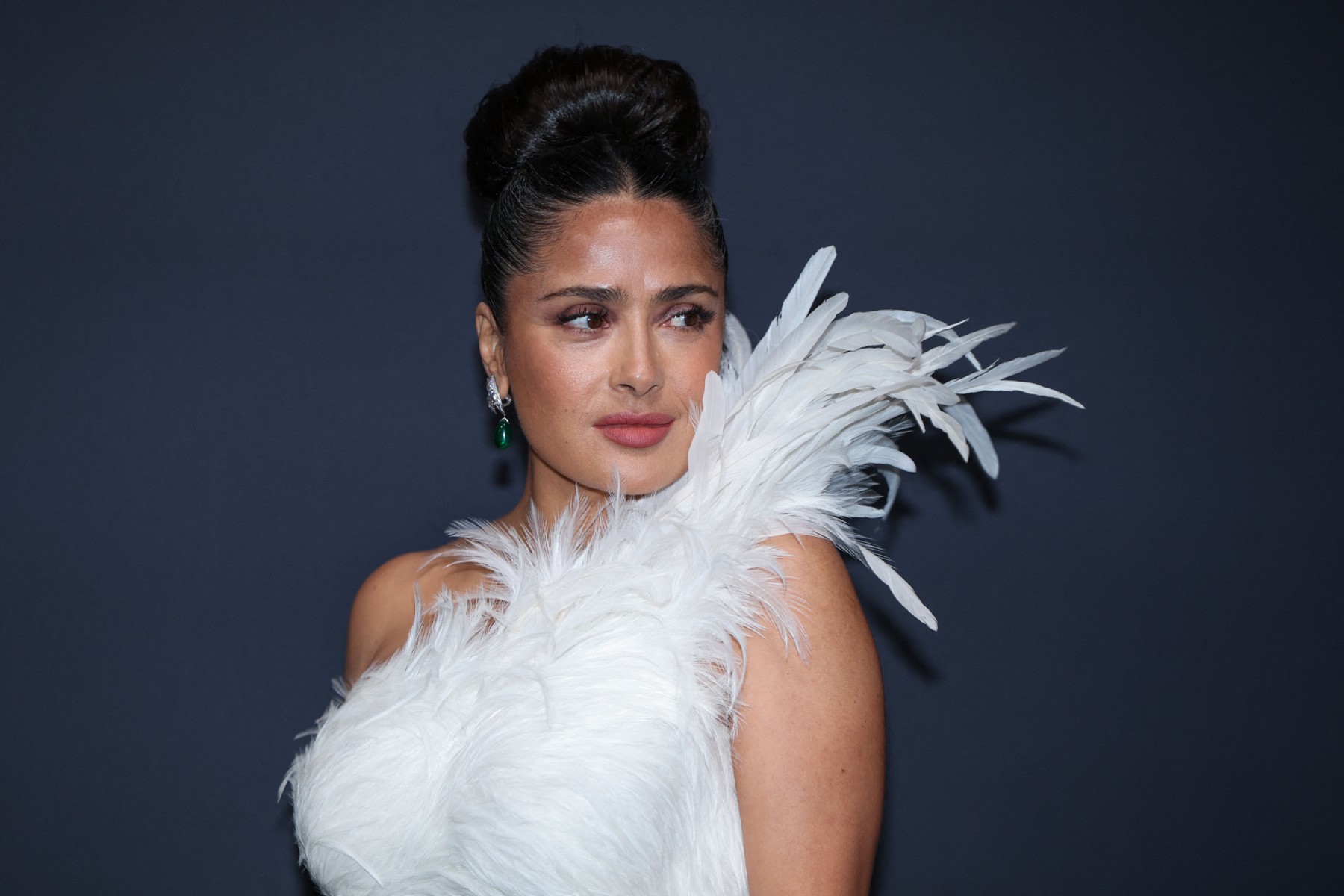 سلمى حايك Salma Hayek جدة لأول مرة - Photo by SAMEER AL-DOUMY / AFP