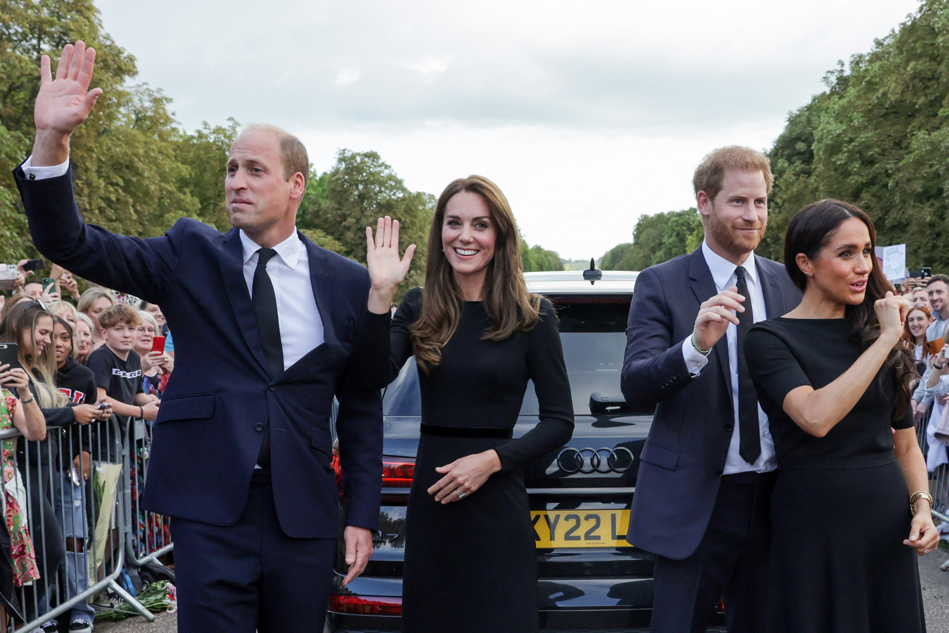 الأمير هاري وميغان ماركل بآخر ظهور علني مع الأمير ويليام وكيت ميديلتون - Photo by CHRIS JACKSON / POOL / AFP