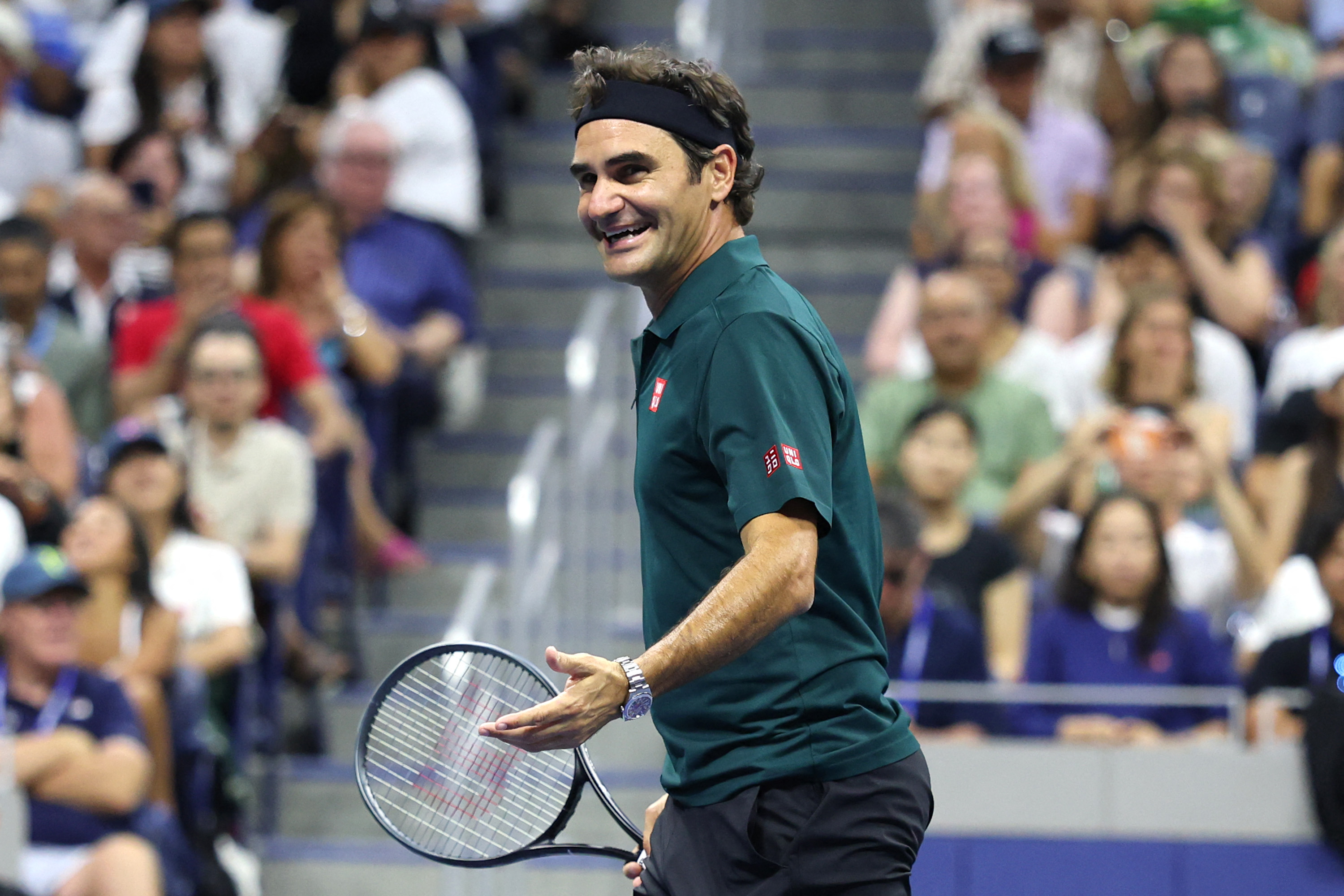 نجم التنس السويسري روجر فيدرر- (مصدر الصورة: Photo by CALEB BOWLIN / GETTY IMAGES NORTH AMERICA / GETTY IMAGES VIA AFP)
