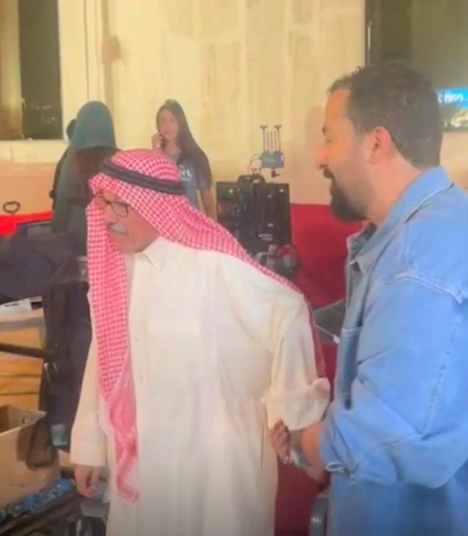 محمد الكنهل وإبراهيم الحجاج في اخر يوم تصوير له  لـ مسلسل بايبي بوم- الصورة من المصدر