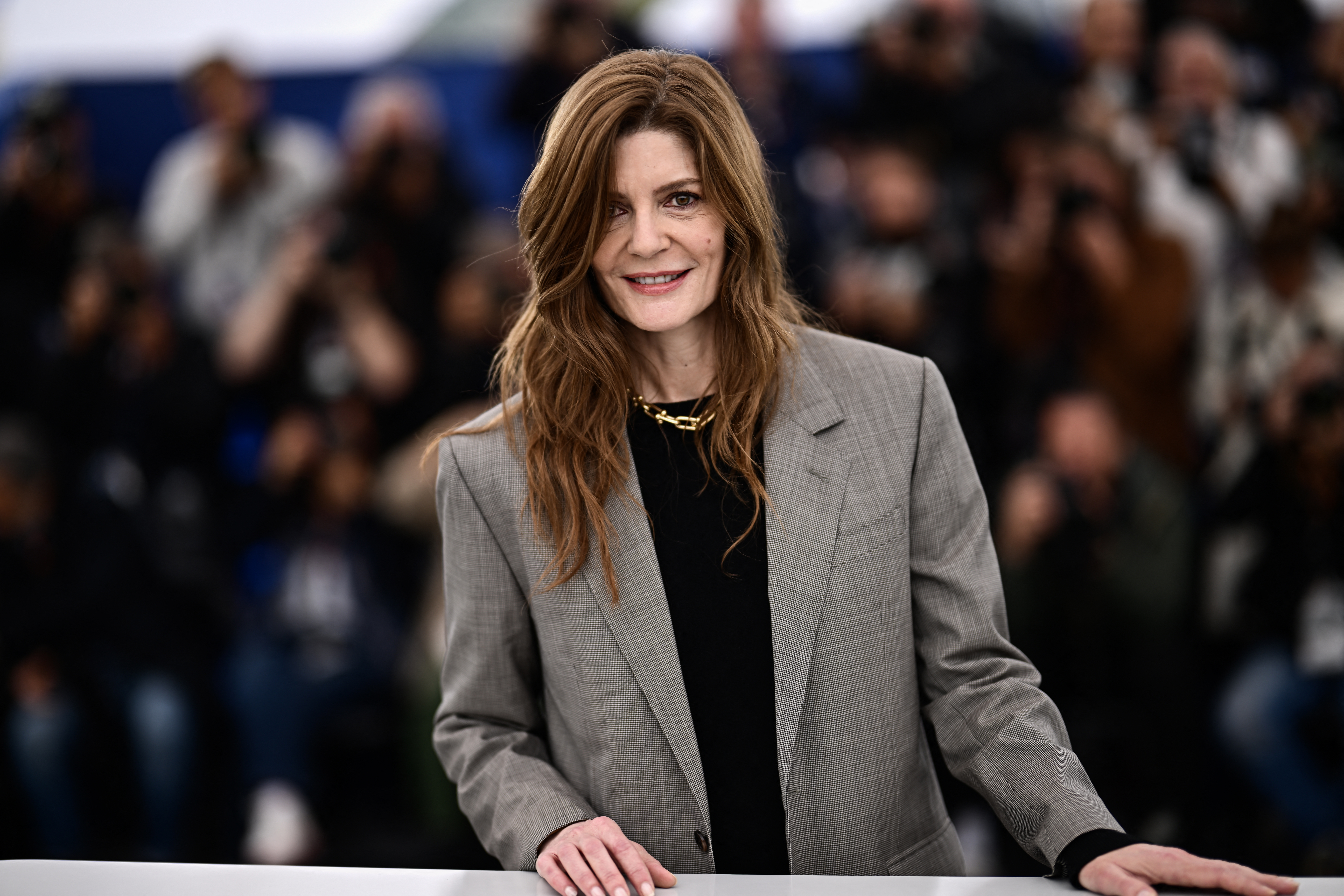 كيارا ماستروياني Chiara Mastroianni في مهرجان كان السينمائي 2023. مصدر الصورة: LOIC VENANCE / AFP