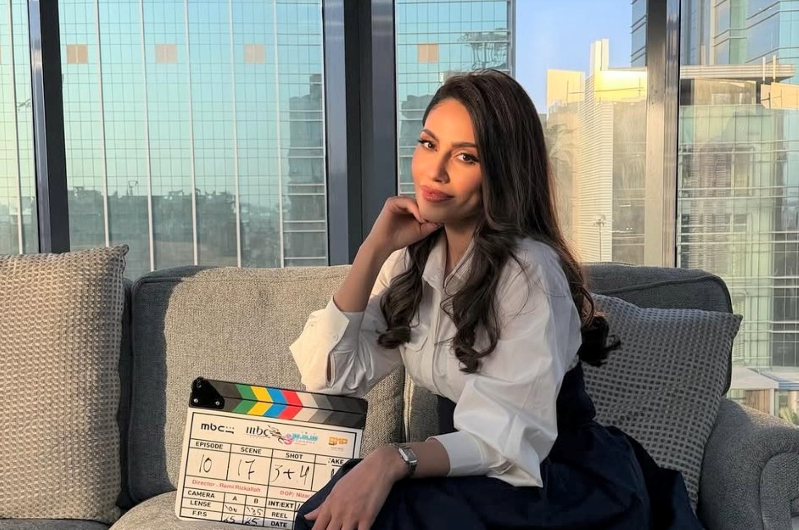 من كواليس مسلسل سندس 3- الصورة من حساب إلهام علي على الانستغرام
