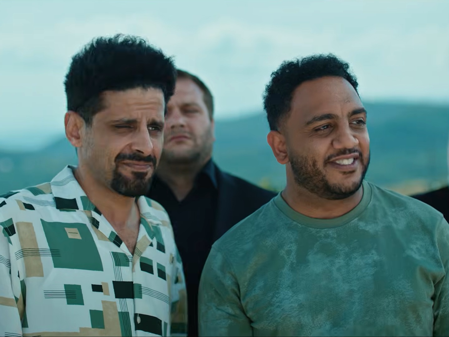 حمدي الميرغني وأوس أوس من فيلم كريبتو- الصورة من شاشة عرض إعلان الفيلم