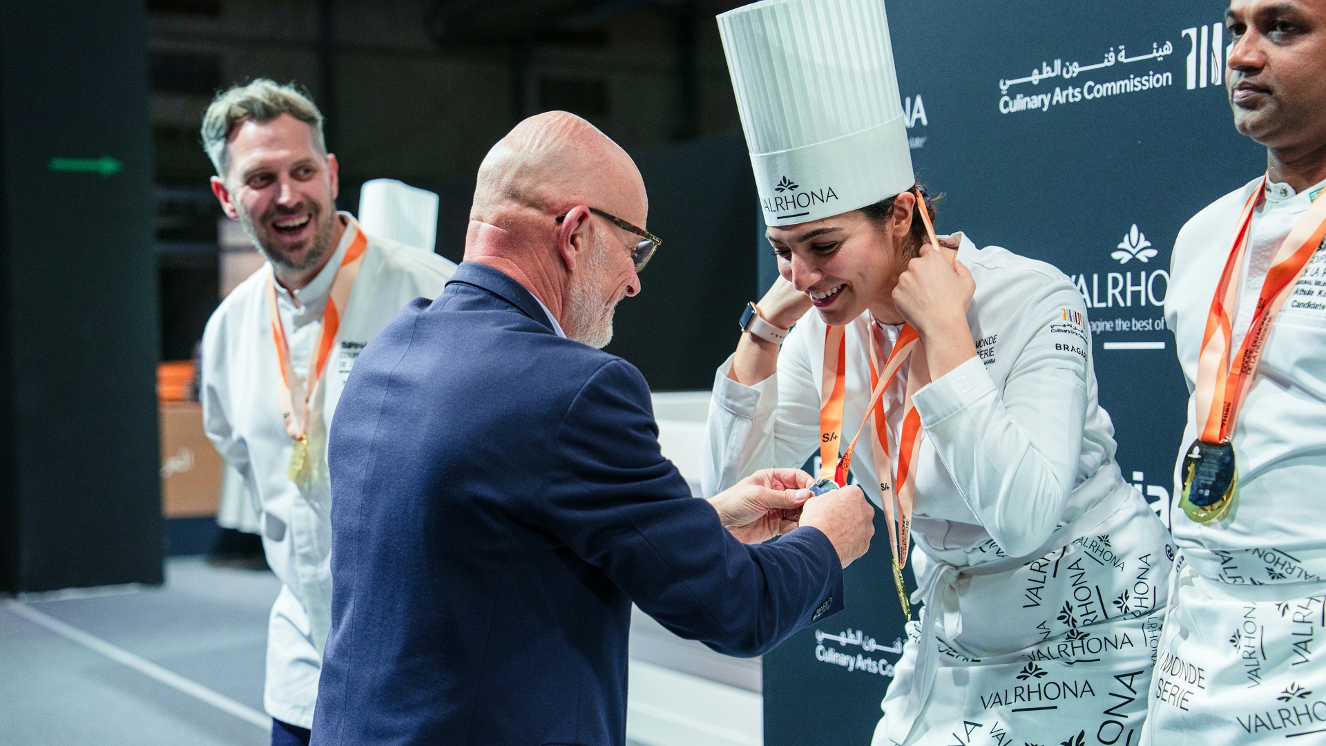 الطاهية ماريا كيال عند فوزها بالمسابقة الوطنية لكأس العالم للحلويات والمخبوزات (Pastry World Cup 2025)