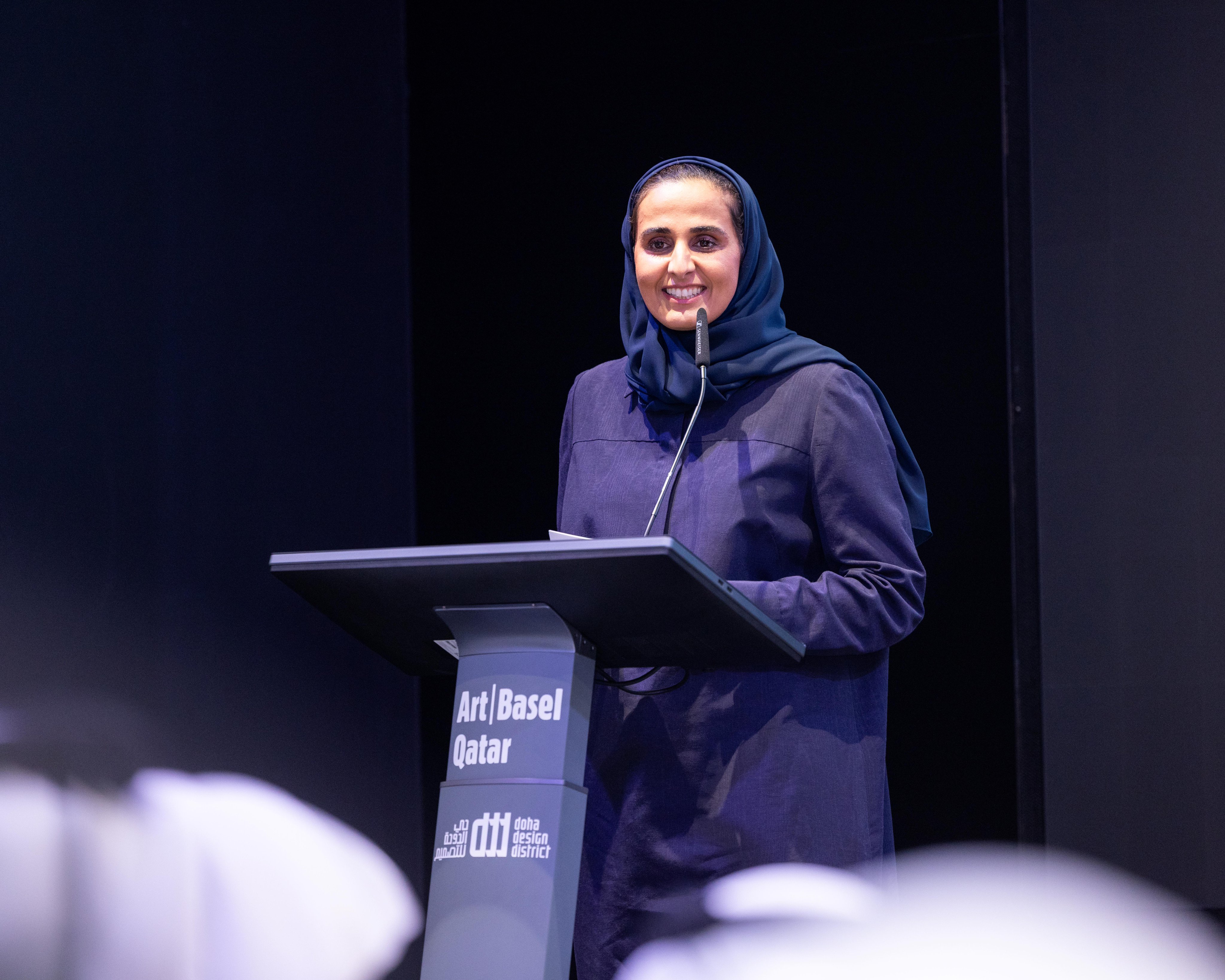 الشيخة المياسة بنت حمد آل ثاني، رئيس مجلس أمناء متاحف قطر- مصدر الصورة: حساب وكالة الأنباء القطرية على منصة إكس