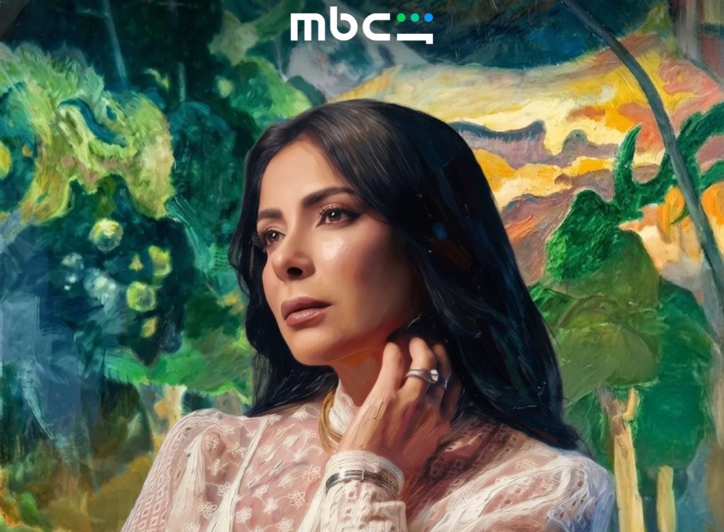 منى زكي في مسلسل طالع نازل. الصورة من حساب منصة شاهد على إنستغرام