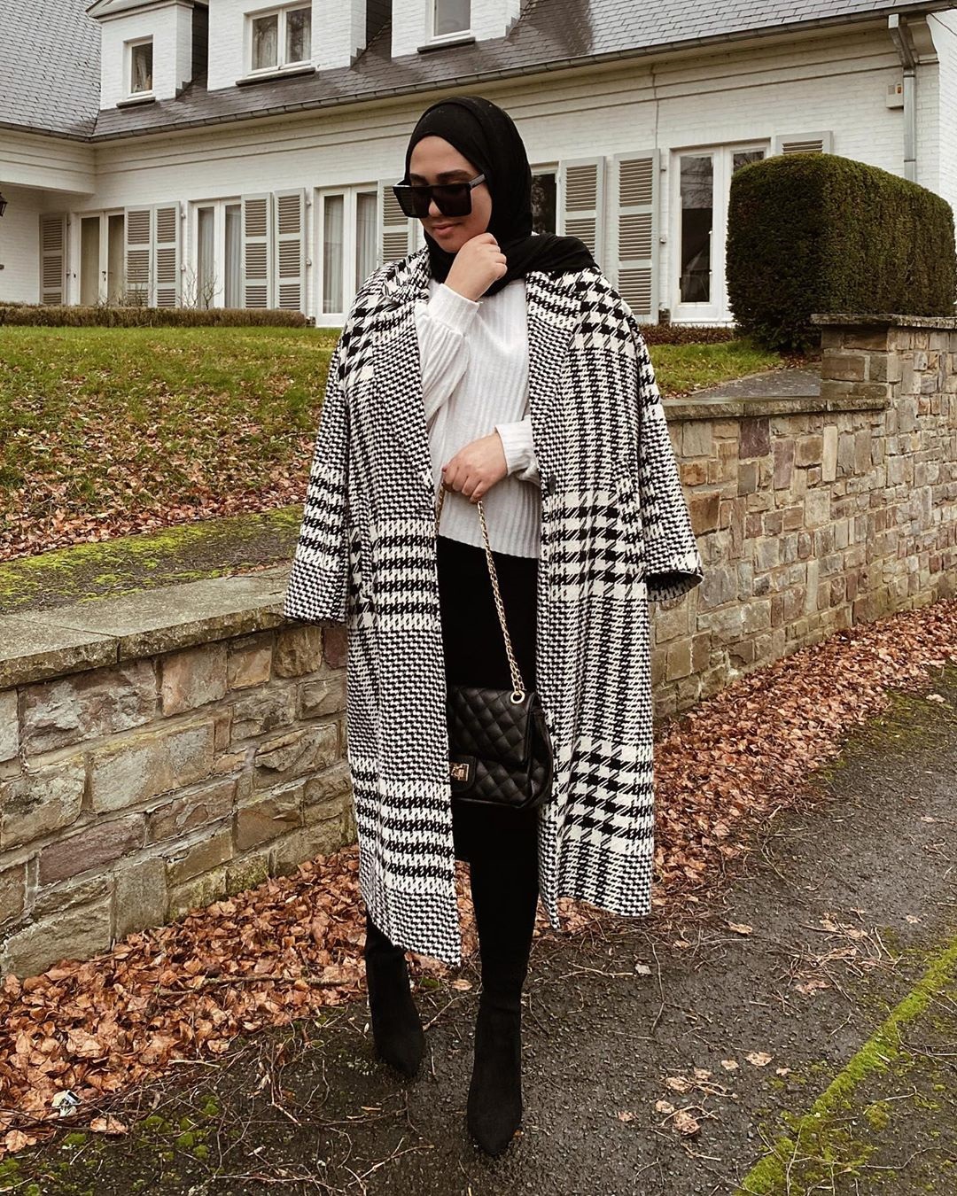 معاطف بطبعة houndstooth موضة 2020