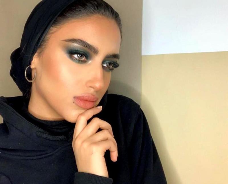 مكياج اليوم الوطني 2019 باللون الأخضر