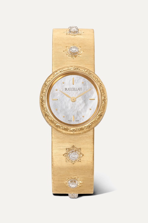 ساعة من الذهب الأصفر مرصعة بالماس من Buccellati