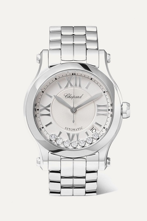 ساعة سيلفر بتصميم دائري أنيق من Chopard