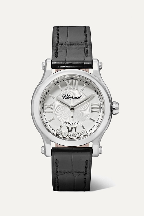 ساعة باللون الأسود بتصميم أنيق من Chopard