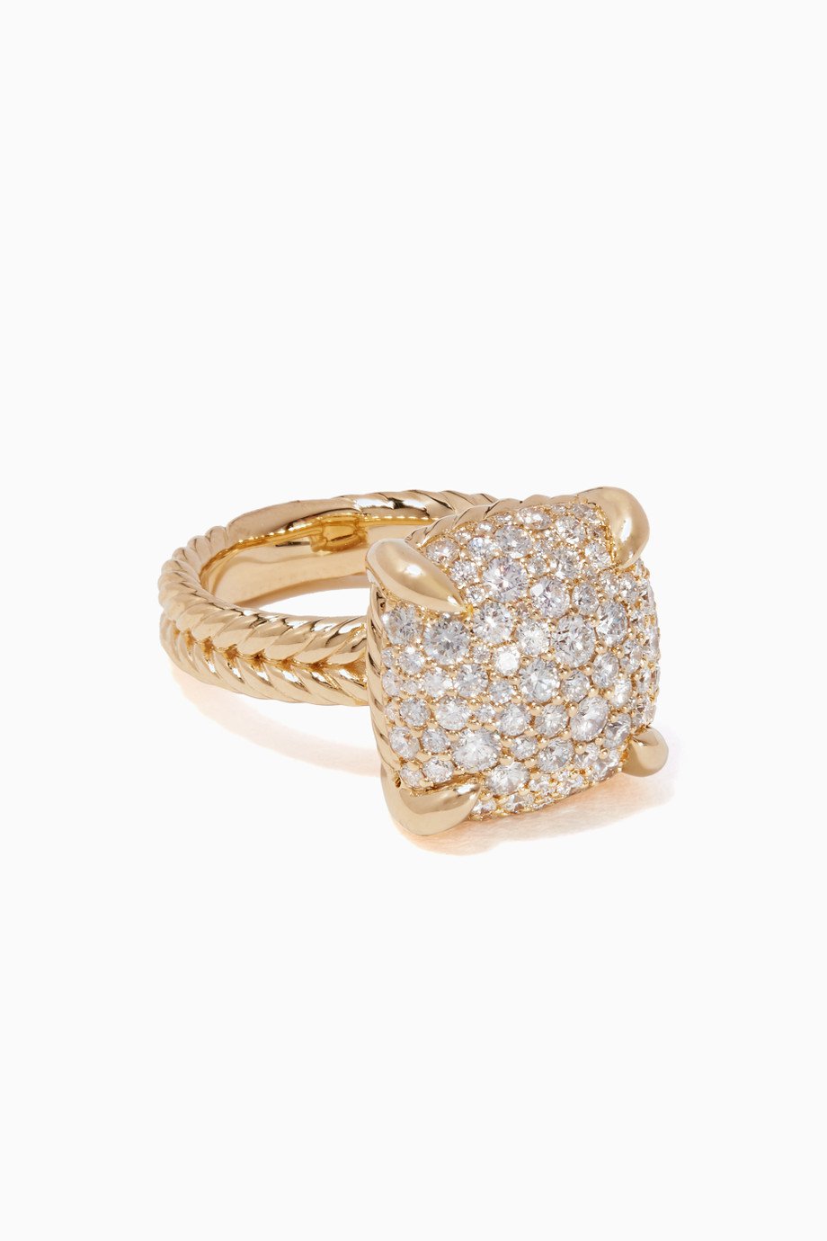 خاتم خطوبة دمج فيه الذهب مع الماس من David Yurman