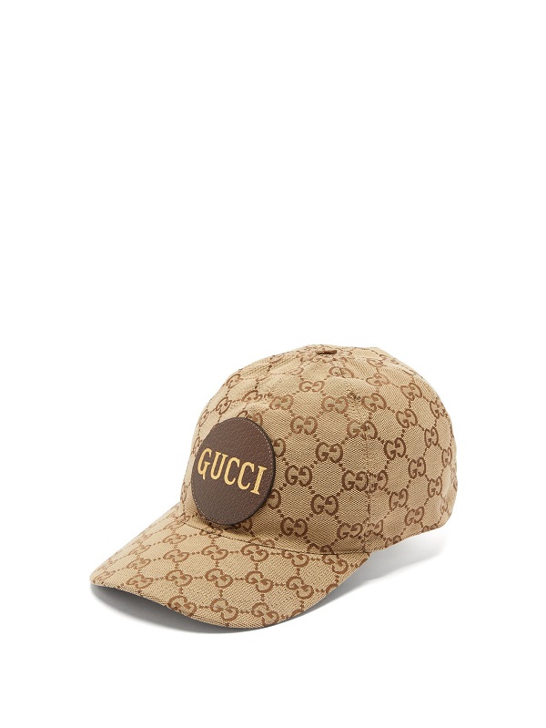 قبعة باللون البني بتصميم مميز من Gucci