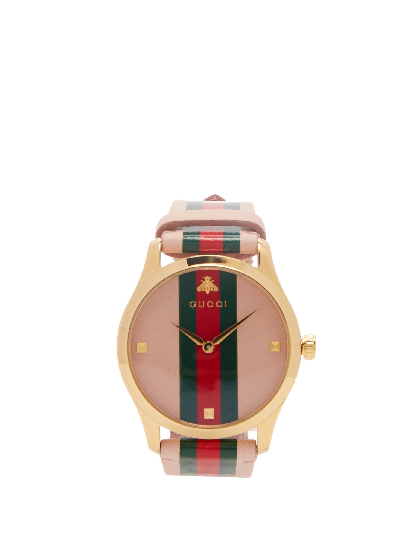 ساعة باللون الوردي من Gucci