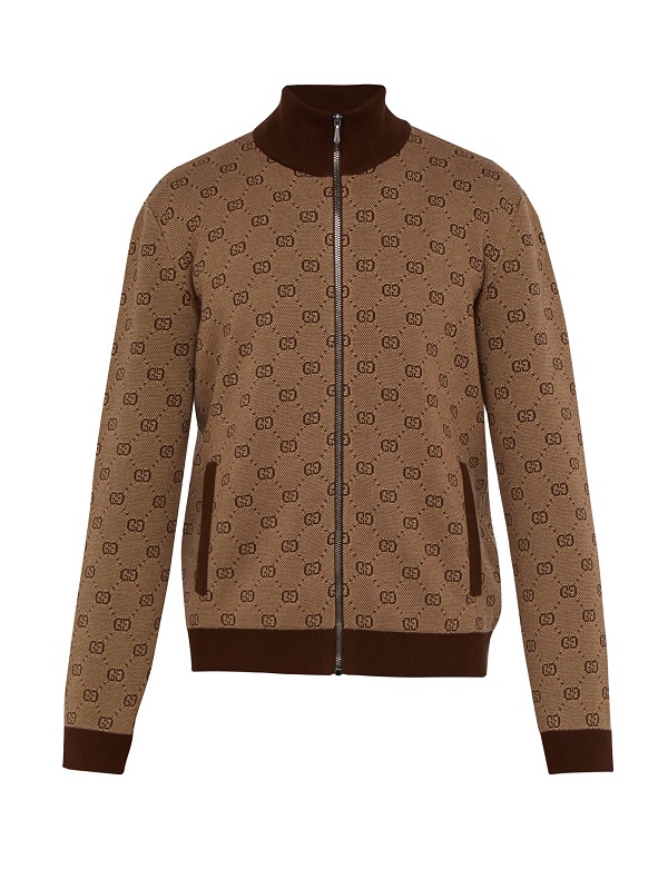 جاكيت صوف باللون البني يناسب الإطلالات العصرية من Gucci
