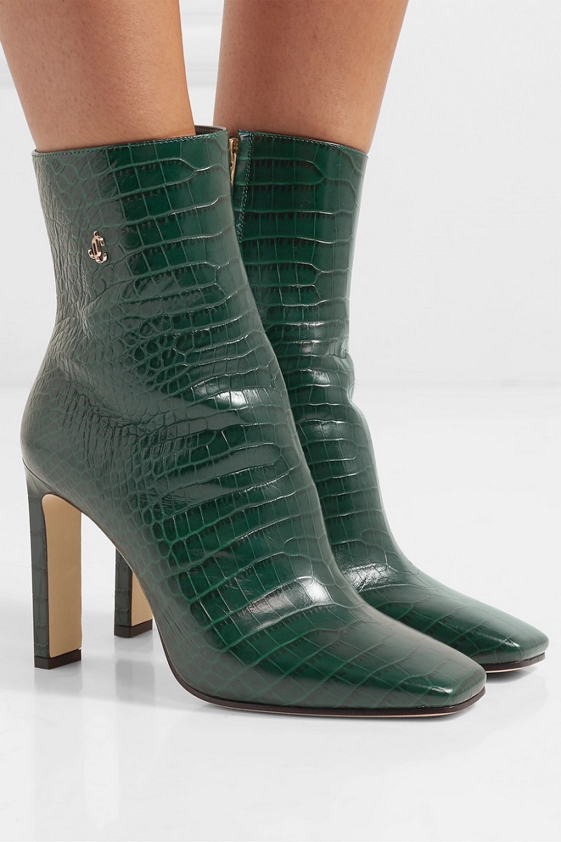حذاء من الجلد الأخضر من Jimmy Choo
