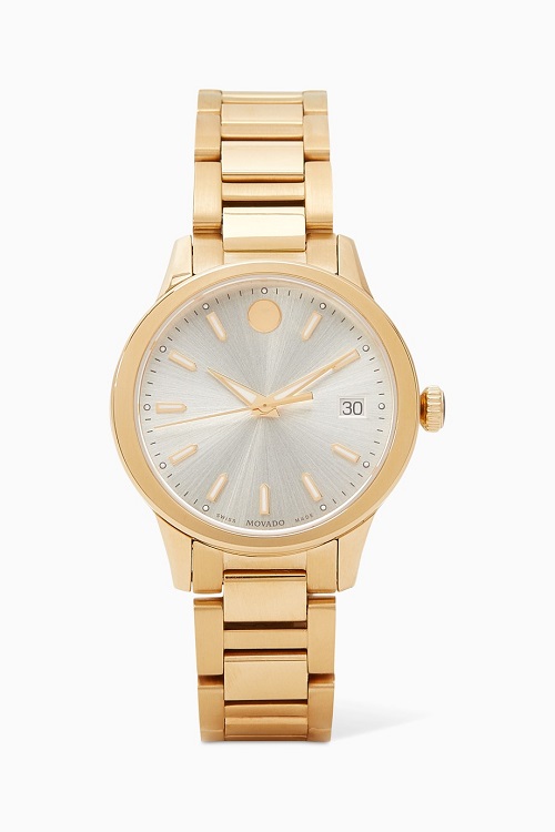ساعة بتصميم دائري أنيق من Movado
