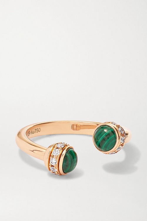 خاتم من الذهب مرصع بالزمرد من Piaget