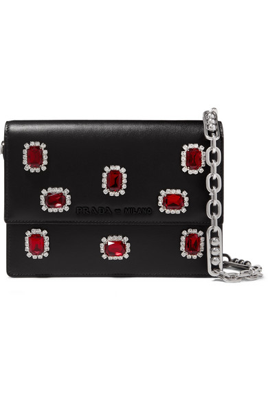 حقيبة كلاتش مرصعة بالياقوت من PRADA