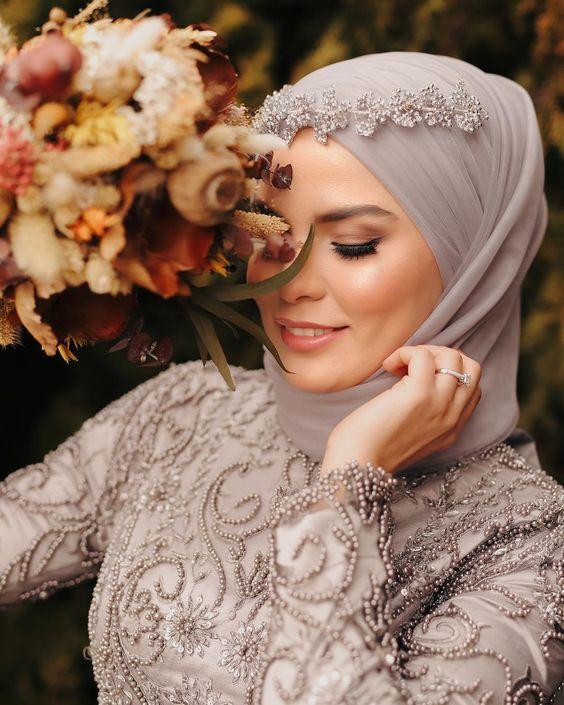 لفات طرح العروس المحجبة
