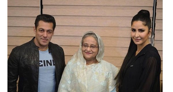 سلمان خان وكاترينا كيف برفقة رئيسة وزراء بنغلاديش
