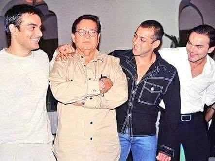 سلمان خان ووالده وشقيقه