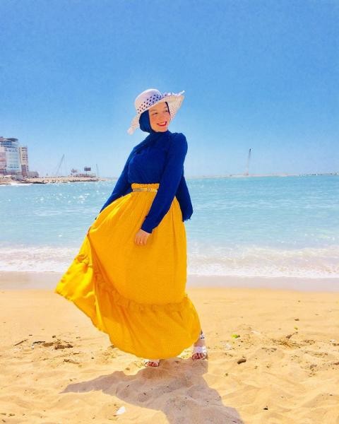 تنسيق التنورات في الصيف مع الحجاب