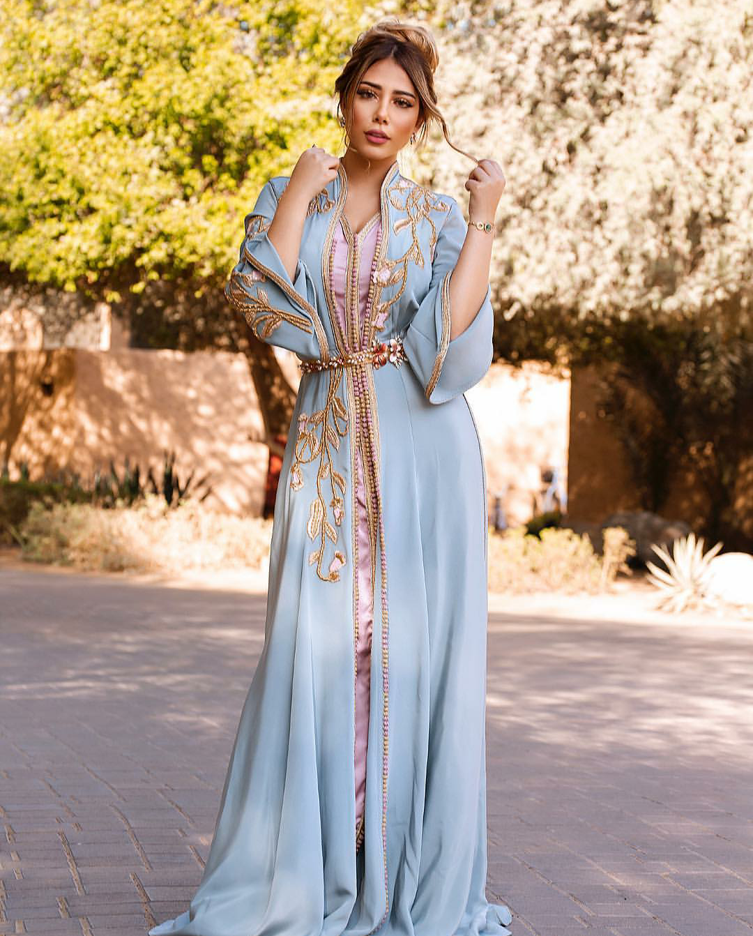 يسرا سعوف بقفطان من Sophia Benyahia Kaftan