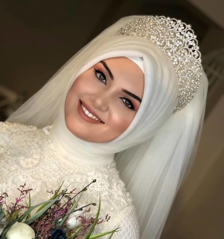 لفات طرح عروس محجبة