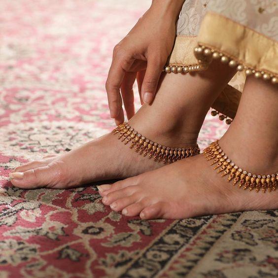 خلخال للعروس على الطراز الهندي