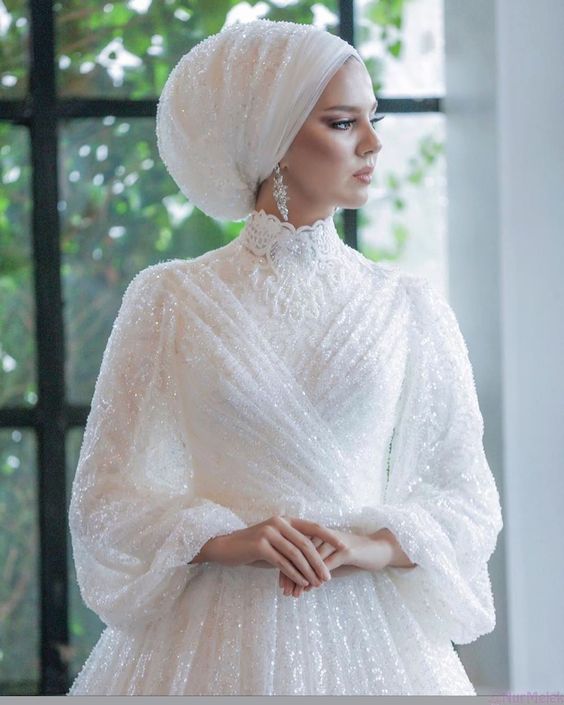 ربطة تربون للعروس المحجبة
