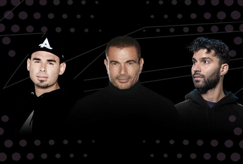 عمرو دياب وR3HAB وAfrojack