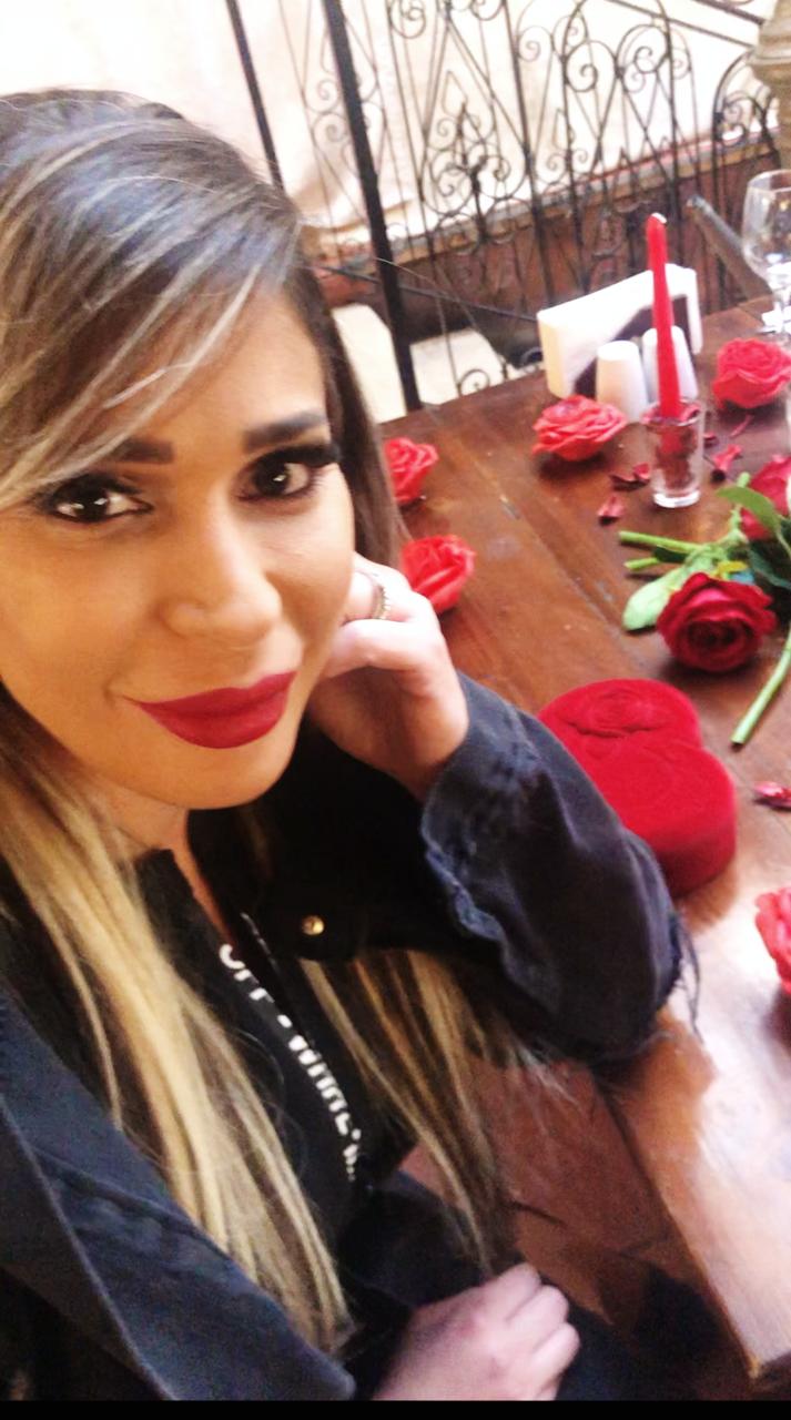 رنا يمين خلال تصوير المسلسل