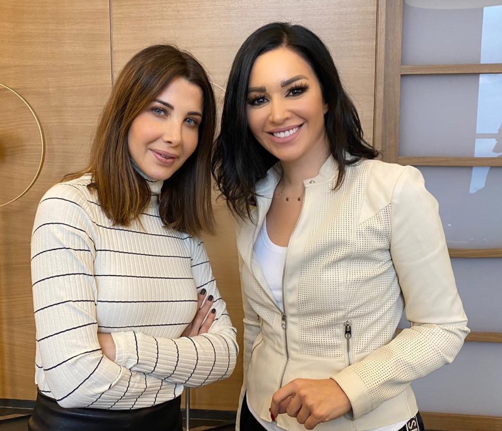 نانسي عجرم والزميلة دارين شاهين