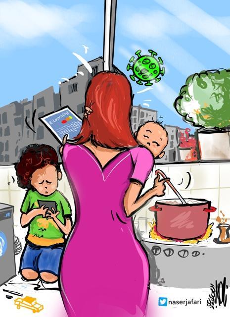 المرأة في زمن الكورونا-ناصر الجعفري